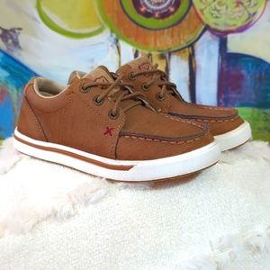 TWISTED X Kids Tan kick on shoes